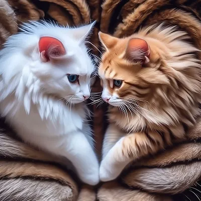Умопомрачительные котики с сердечком» — создано в Шедевруме