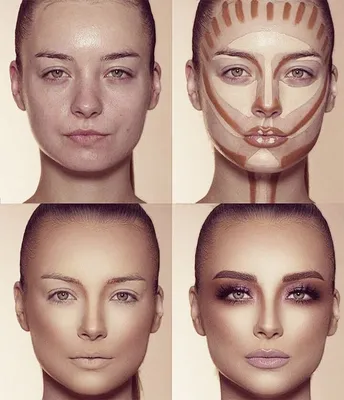 Как правильно делать макияж. Уроки макияжа с фото – 2021 | Contour makeup,  Pinterest makeup, Contouring and highlighting