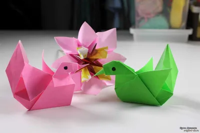 Оригами сердечко с крыльями из бумаги - Origami уроки