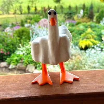 Смешной подарок на средний палец утка-Йо, Юмористическая скульптура на  средний палец, украшение, юмористический подарок, реалистичный средний  палец | AliExpress