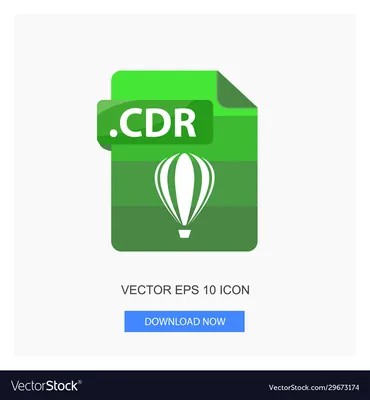 Cdr file format icon Royalty Free Vector Image