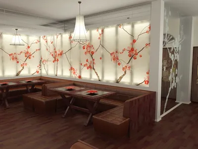 Дизайн-проект кафе в японском стиле. Японский стиль в дизайне кафе,  ресторана. Мебель для кафе