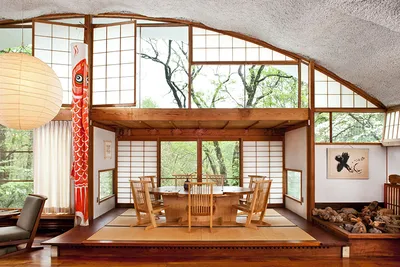 Двухэтажный дачный дом в японском стиле 6х7 проект Мещерино.