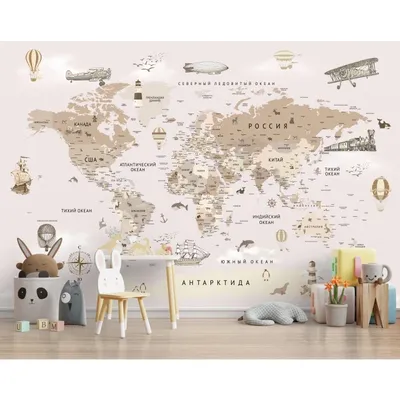 Модульная картина для интерьера на стену / Карта мира в коричневых тонах\"  100x180 см MK30044_X - купить по выгодной цене в интернет-магазине OZON  (656451320)