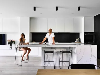 Кухня и столовая в стиле минимализм: фото интерьера от SKDESIGN