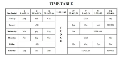 How to Create Time-Table schedule using HTML ? - GeeksforGeeks