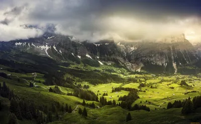 Обои Горы в Швейцарии Природа Горы, обои для рабочего стола, фотографии  горы в швейцарии, природа, горы, в, швейцарии Обои для рабочего стола,  скачать обои картинки заставки на рабочий стол.