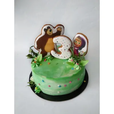 Съедобная Вафельная сахарная картинка на торт Маша и Медведь 028. Вафельная,  Сахарная бумага, Для меренги, Шокотрансферная бумага.