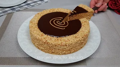 Ленивый вафельный торт