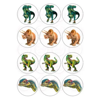 Вафельная картинка \"Динозаврики. Динозавр. Динозаврик\" купить в Украине