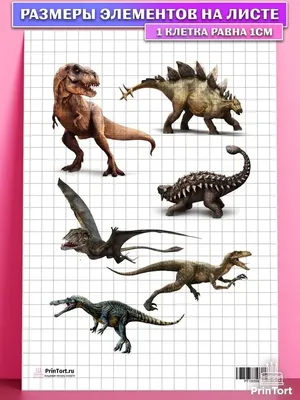 Вафельная картинка \"Динозавры, драконы №6\" на торт в Мегаторт.