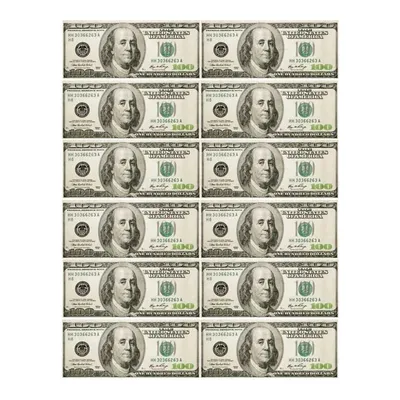 Вафельный лист Доллары 12 шт - купить по доступной цене