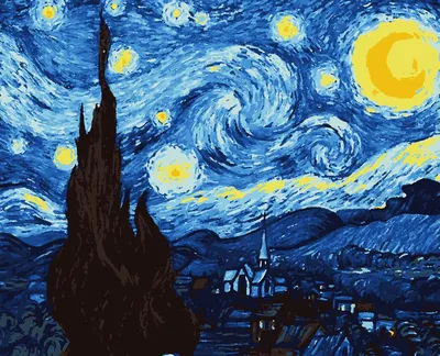 ᐉ Картина по номерам Artissimo Звездная ночь Ван Гог 40x50 см (PN7599)