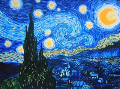 Рисунок ван гога звездная ночь - 77 фото