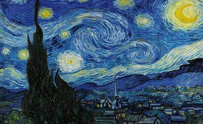 Искусство фото обои 254x184 см Звездная ночь Винсент Ван Гог (028P4)+клей  (ID#1754685121), цена: 850 ₴, купить на Prom.ua