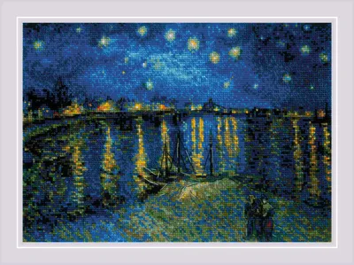 Набор для вышивания Звездная ночь над Роной по мотивам картины В. Ван Гога  – купить в интернет-магазине РИОЛИС (1884)
