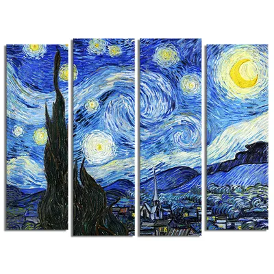 Скачать обои Картина, Звездная ночь, ван Гога, раздел разное в разрешении  600x1024