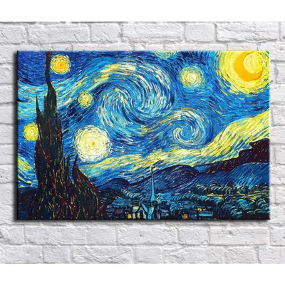 Картина на стену \"Звездная ночь\" Ван Гог купить -интернет магазин в Москве