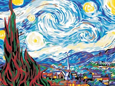 Купить репродукцию картины Ван Гог — Звездная ночь над Роной в Москве