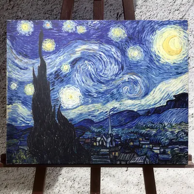 Купить Картина Ван Гог Рисует Звёздную Ночь | RedPandaShop.
