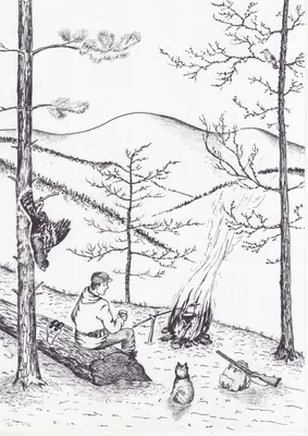 Рисунок Васюткино озеро №53365 - «В мире литературных героев» (16.01.2024 -  20:06)