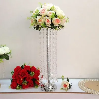 21,7 дюймовые высокие вазы для цветов Металлические элегантные свадебные  цветочные стенды цветочные вазы для свадебного украшения стола центральные  | AliExpress