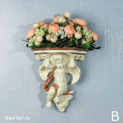 Купить декоративную вазу на стену с цветами цена, фото отзывы в интернет  магазине NewTed.ru