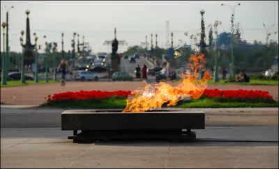 В Чехове прошло возложение цветов и открытие вечного огня - Лопасня