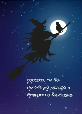 Страшная Ведьма Летящих На Метле — стоковая векторная графика и другие  изображения на тему Ведьма - Ведьма, Хэллоуин, Без людей - iStock