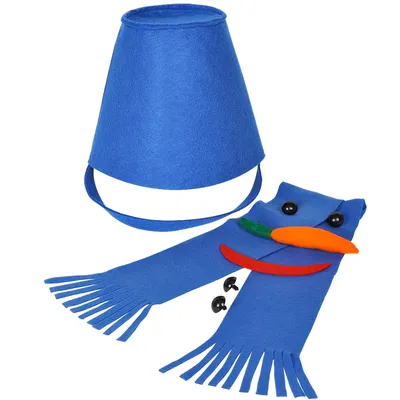 Набор для лепки снеговика \"Улыбка\", синий, фетр/флис/пластик по цене 399,0  руб.