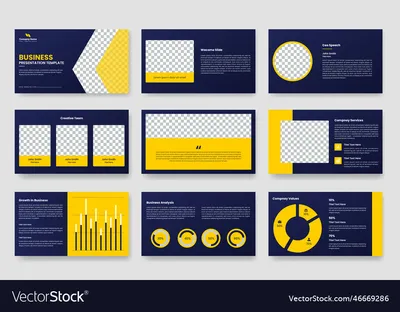 Business powerpoint presentation slides template Vector Image