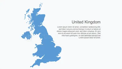 Simple UK Map PPT Presentation Template Slide Design