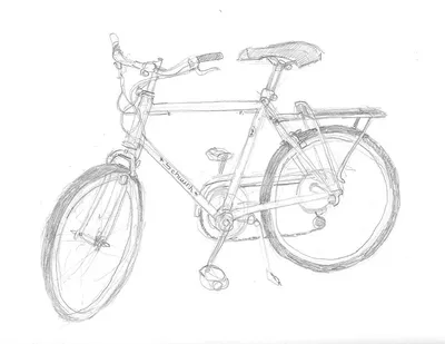 Эскиз ручной рисунок одной линии искусства раскраски страницу велосипед |  Премиум векторы