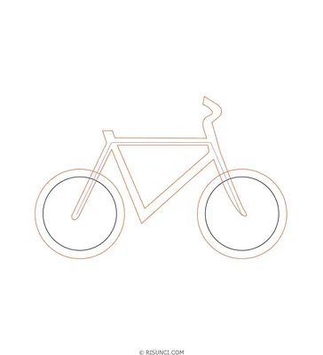 Графический рисунок: ретро велосипед с корзиной с цветами на каменной  мостовой на желтом фоне. Векторный объект Stock | Adobe Stock