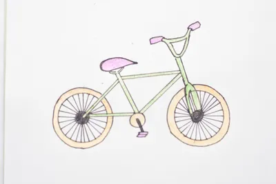 Велосипед рисунок простой - 53 фото