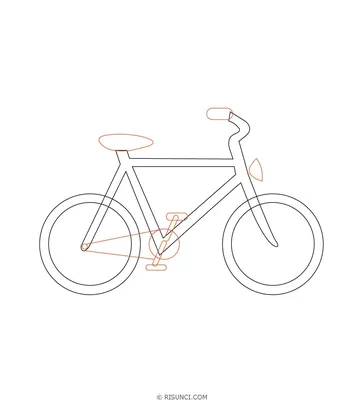 Легкий рисунок велосипеда - 73 фото