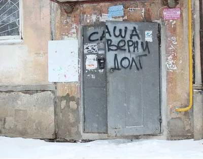 Верни долг, крыса»: «коллекторы» исписали дом в Калининграде (фото)