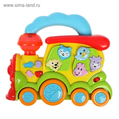 Веселый паровозик Красный | Интернет-магазин детских игрушек KidLand.ru