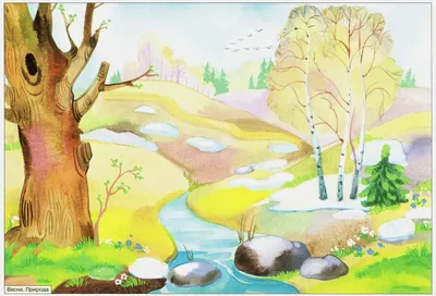 Картинки весны для детей детского сада. Большая коллекция | Детсадовские  художественные проекты, Детский сад, Весна