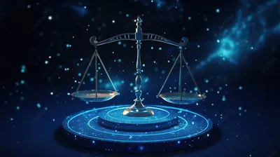 изображение весов правосудия на фоне звездного неба, 3d иллюстрация знака  зодиака весы сверкающий и сияющий синий знак зодиака весы, Hd фотография  фото, Весы фон картинки и Фото для бесплатной загрузки