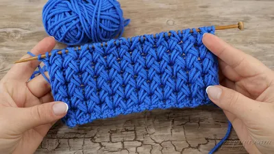 Тунисское вязание. Узор \"Чулочная вязка\" - behet handmade