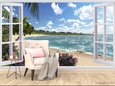 Фотообои Вид из окна на море», (арт. 20228) - купить в интернет-магазине  Chameleon