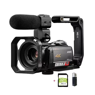 Профессиональная видеокамера 4K для прямой трансляции YouTube, Ordro AC5  12X оптический зум Full HD видеокамера-Регистратор Vlog камера s |  AliExpress