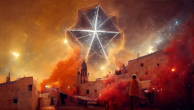 Картина Вифлеемская звезда, художник Анастасия Мирре