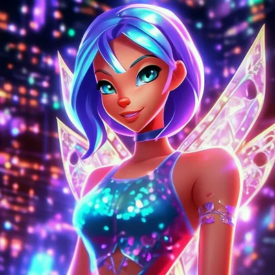 Картинка для торта \"Винкс (Winx club)\" - PT101786 печать на сахарной  пищевой бумаге