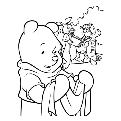 Обои на рабочий стол Винни-Пух /. Winnie-the-Pooh и его друзья на поляне,  обои для рабочего стола, скачать обои, обои бесплатно
