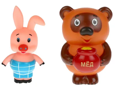 Набор игрушек для купания Союзмультфильм: Винни-Пух и Пятачок - купить с  доставкой по выгодным ценам в интернет-магазине OZON (882468747)