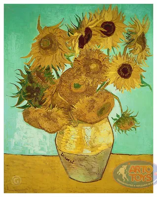 Картина на полотне Подсолнухи. Винсент Ван Гог № s12312 в ART-holst.com.ua