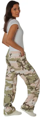 Women's Vintage Military Fatigues Camo Cargo Ladies Army Paratrooper Pants  | eBay