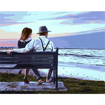 Картина по номерам Влюбленные на пляже, Brushme, GX41915 - описание,  отзывы, продажа | CultMall